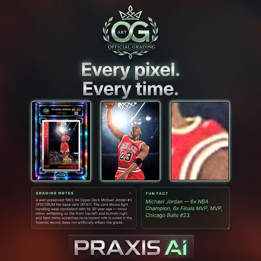 A card graded and slabbed in the AOG app